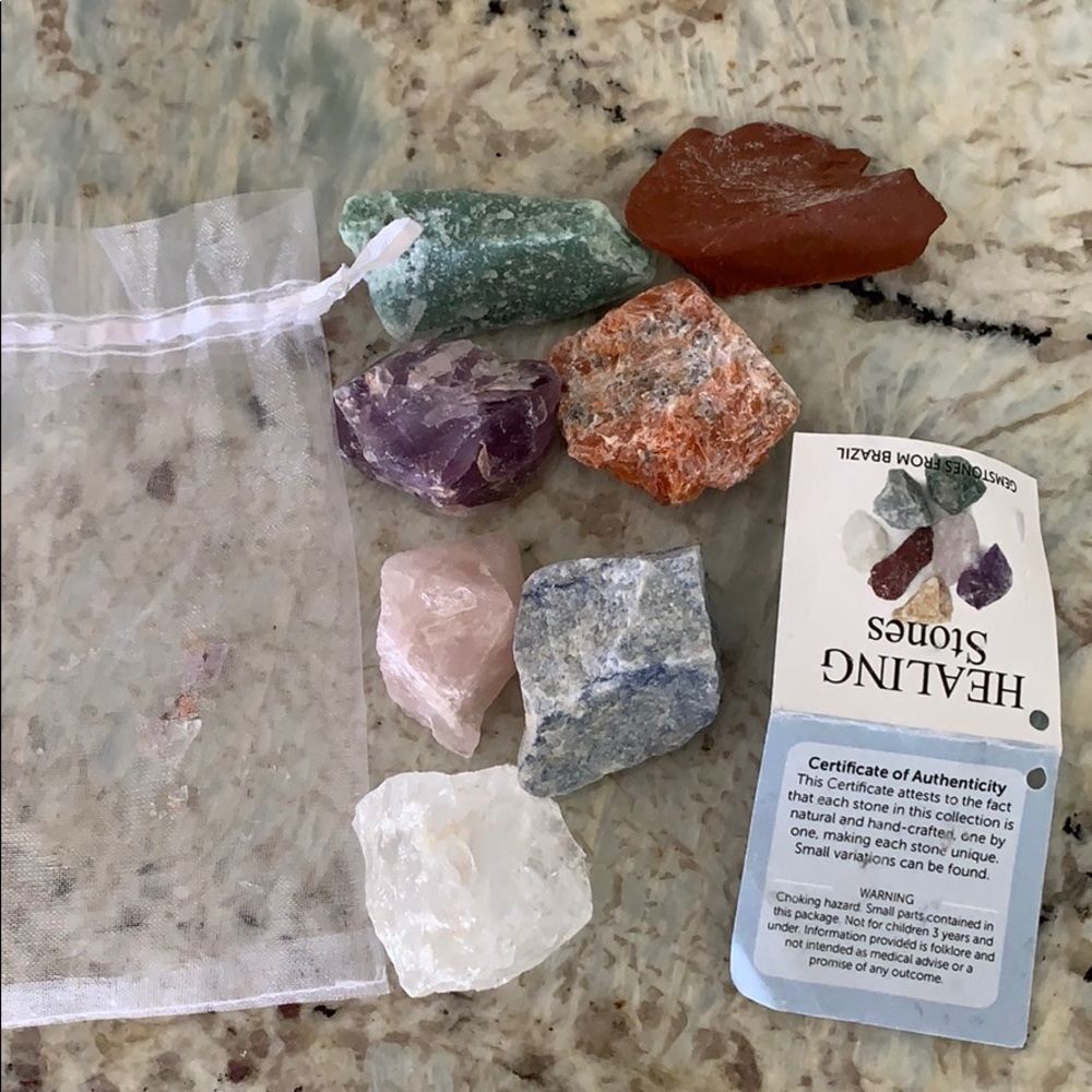 Healing stones 7 piece set in sachet